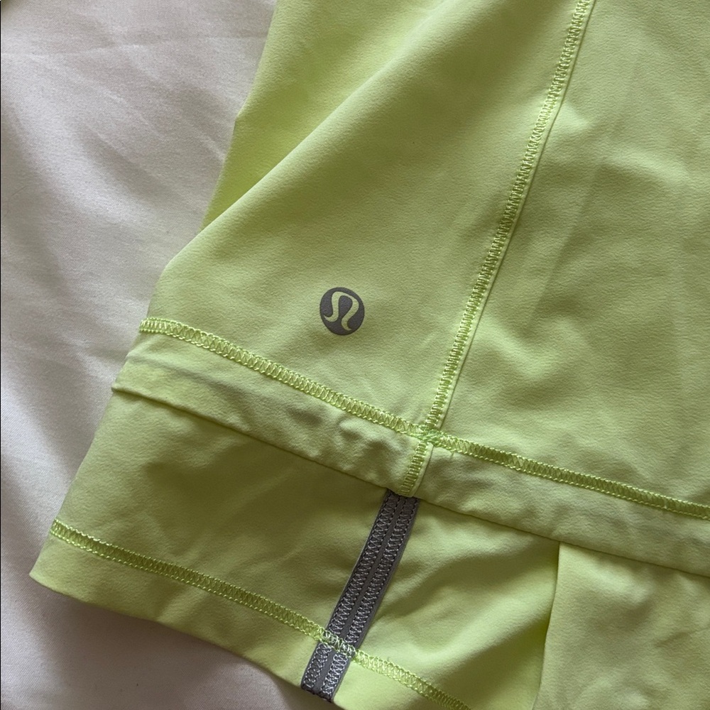 Lululemon Neon Yellow Quarter Zip Hooded Pullover Running Jacket - Picture 10 of 15
